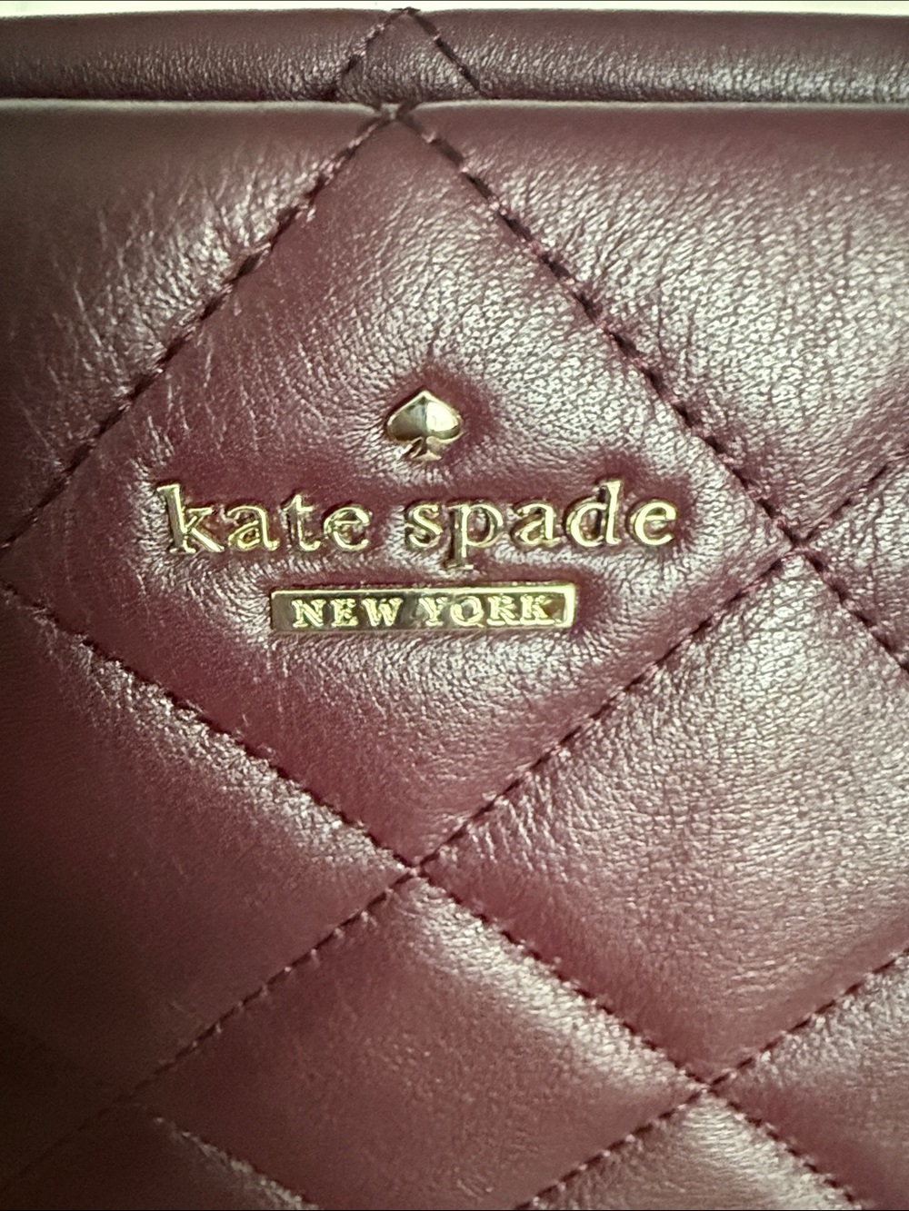 kate spade Emerson Place Phoebe Quilted Tote — Mulled Wine  NWT - Picture 12 of 12